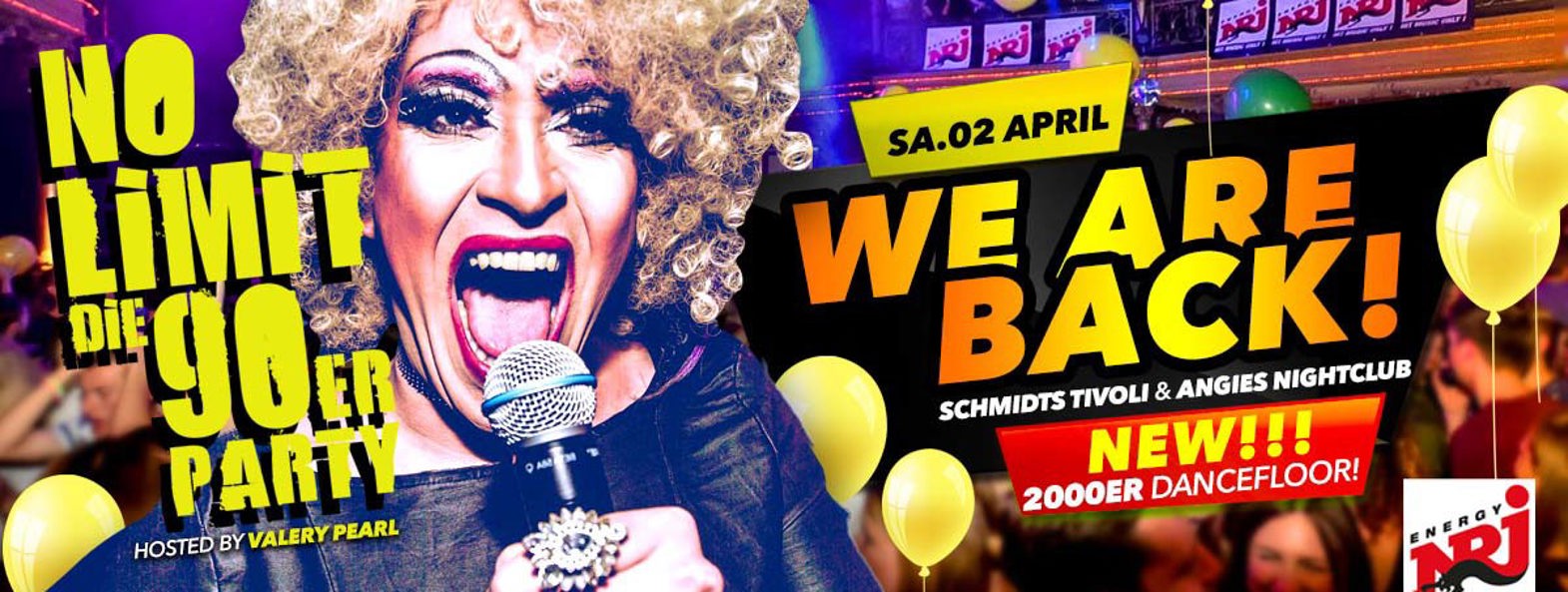 No Limit die 90er Party 02-04-22 - das Original - präsentiert von ENERGY