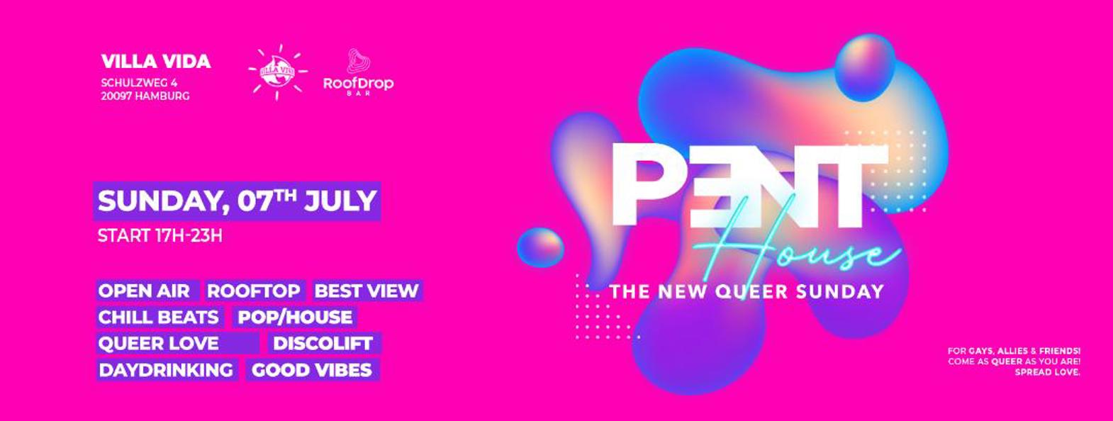 Penthouse | The New Queer Sunday | So, 07.07 @Villa Viva RoofDrop Bar