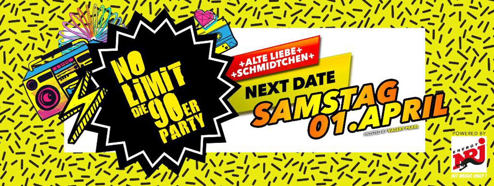 NEW LOCATION: No Limit die 90er Party - das Original - präsentiert von ENERGY, SA 01.04.23