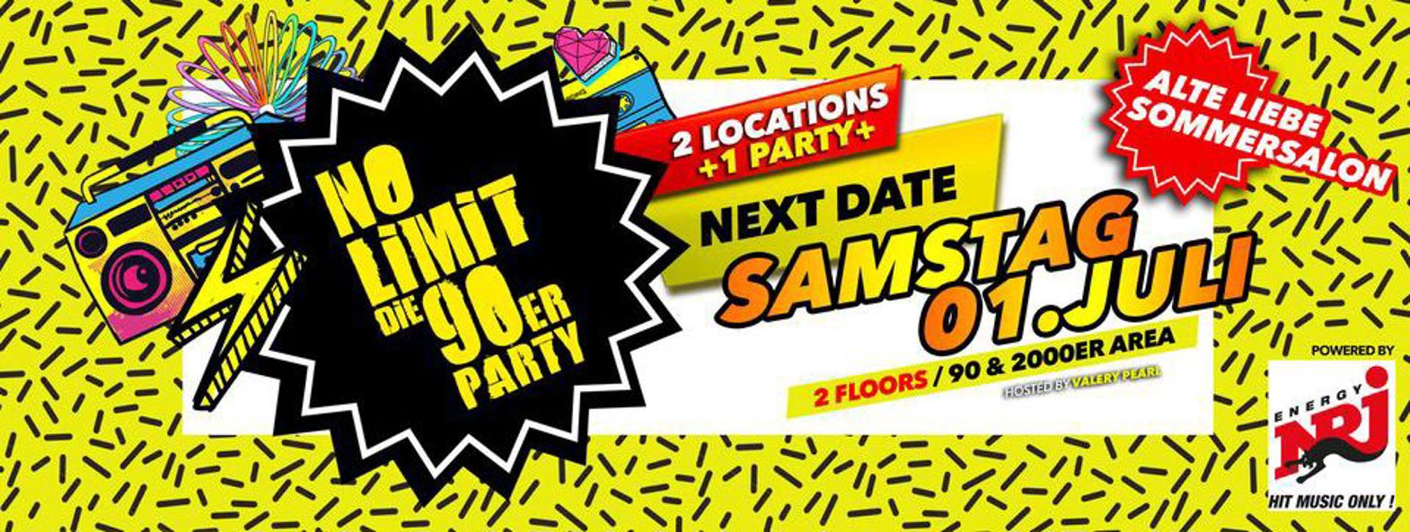 NEW LOCATION: No Limit die 90er Party - das Original - präsentiert von ENERGY, SA 01.07.23