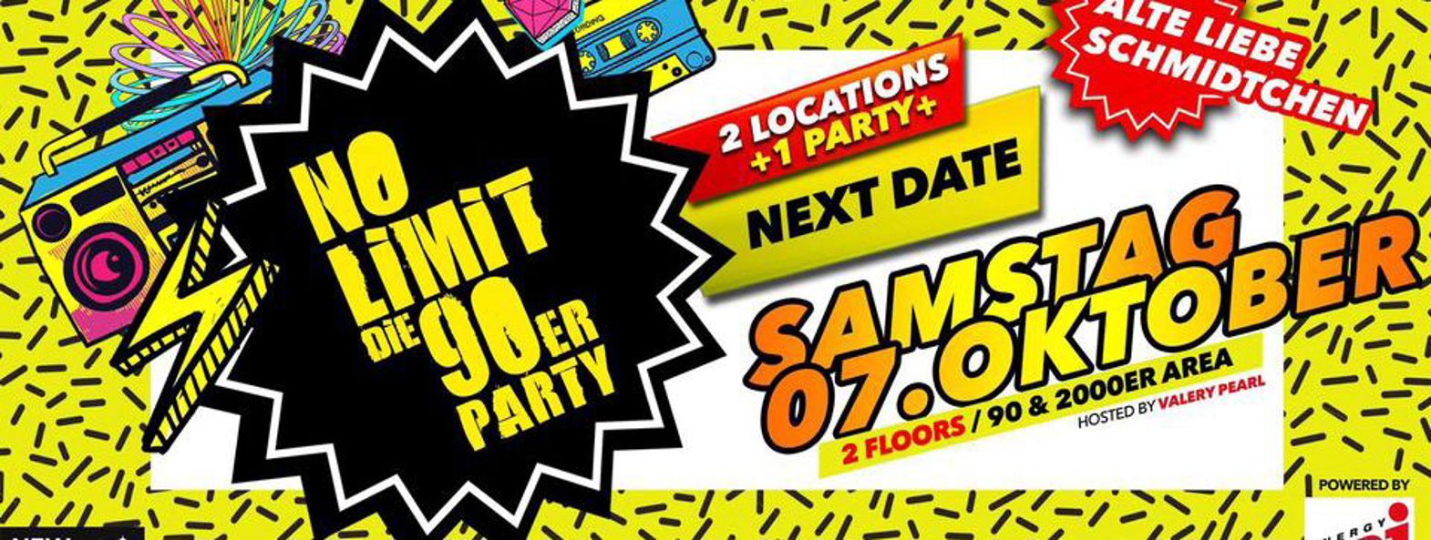 No Limit die 90er Party - das Original - präsentiert von ENERGY, SA 07.10.23