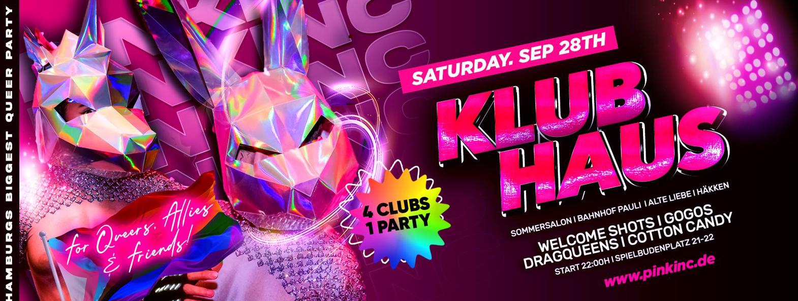 Pink Inc goes Klubhaus St. Pauli | Sa, 28.09.24