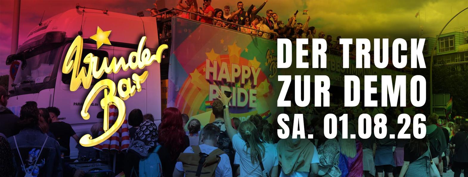 CSD WunderBar Truck zum Hamburg Pride 2026 | Samstag, 01.08.2026